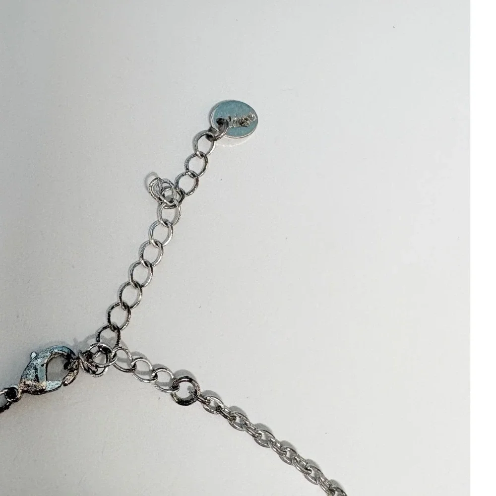 Claire's Faux Pearl Bib Necklace‎ White Woven Peter Pan Collar